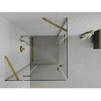 Sprchový kout MEXEN ROMA DUO 80x100 cm - zlatý