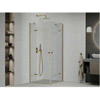 Sprchový kout MEXEN ROMA DUO 80x70 cm - zlatý
