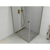 Sprchový kout ROMA 70x70 cm - zlatý - čiré sklo