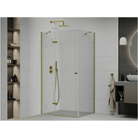Sprchový kout ROMA 70x70 cm - zlatý - čiré sklo