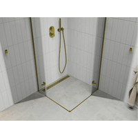 Sprchový kout MEXEN ROMA DUO 100x110 cm - zlatý
