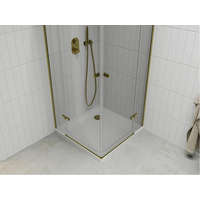 Sprchový kout MEXEN ROMA DUO 100x120 cm - zlatý