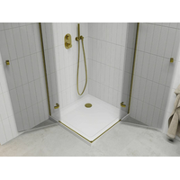 Sprchový kout MEXEN ROMA DUO 120x100 cm - zlatý