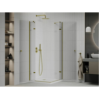 Sprchový kout MEXEN ROMA DUO 90x100 cm - zlatý