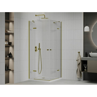 Sprchový kout MEXEN ROMA DUO 90x90 cm - zlatý