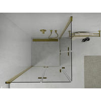 Sprchový kout MEXEN LIMA DUO 100x80 cm - zlatý