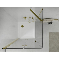 Sprchový kout MEXEN LIMA - 100x100 cm - zlatý