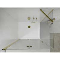 Sprchový kout MEXEN LIMA - 100x80 cm - zlatý