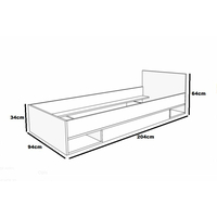 SKLADEM: Dětská postel se šuplíkem YELLOW - typ A - 200x90 cm - jasan coimbra/fialová