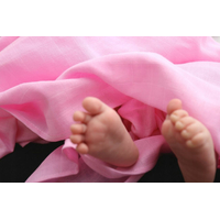 Dětská mušelínová plenka (zavinovačka) BABYMAM PREMIUM 120x120 cm - Růžová