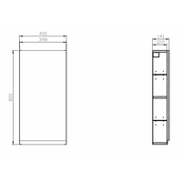 Koupelnová závěsná skříňka CERSANIT - MODUO - BÍLÁ 80x40 (K116-018)