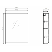 Koupelnová závěsná skříňka se zrcadlem CERSANIT - MODUO - BÍLÁ 80x60 (S590-018-DSM)