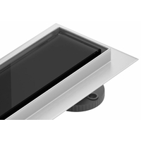 Sprchový žlab MAXMAX Mexen BLACK GLASS, skleněný kryt