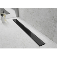 Sprchový žlab MAXMAX Mexen BLACK GLASS, skleněný kryt