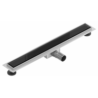 Sprchový žlab MAXMAX Mexen BLACK GLASS, skleněný kryt
