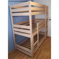 Dětská třípatrová postel ALBERT 200x90 cm + matrace ZDARMA!