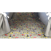 Dětský stan TEEPEE (TÝPÍ) STAVEBNÍ STROJE s doplňky - šedý