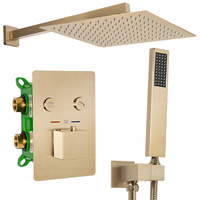 Sprchová podomítková termostatická souprava REA DAVIS - broušená zlatá