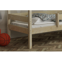 Dětská domečková postel z masivu borovice LUCKY HOUSE - 200x90 cm - přírodní