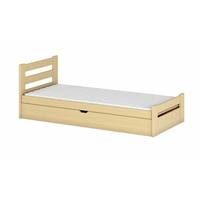 Dětská postel z masivu borovice BELA s úložným prostorem - 200x90 cm - přírodní