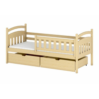 Dětská postel z masivu borovice TARY se šuplíky - 200x90 cm - přírodní