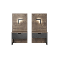 Noční stolek ARDEN s LED osvětlením - dub sand grange/matera - 2 ks