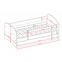 Dětská postel BABY DREAMS se šuplíkem - bílá 160x80 cm