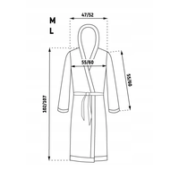 Unisex župan JORDAN - černý/šedý