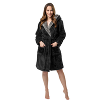 Unisex župan JORDAN - černý/šedý