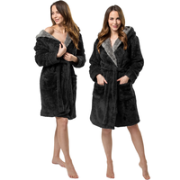 Unisex župan JORDAN - černý/šedý