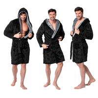 Unisex župan JORDAN - černý/šedý