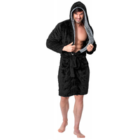 Unisex župan JORDAN - černý/šedý