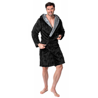 Unisex župan JORDAN - černý/šedý