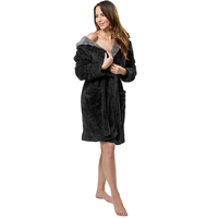 Unisex župan JORDAN - černý/šedý