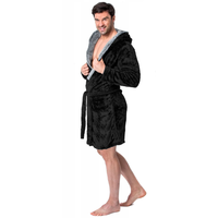 Unisex župan JORDAN - černý/šedý