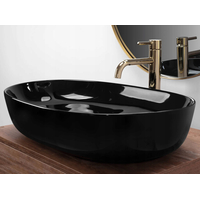 Keramické umyvadlo Rea CLEO 61 - černé lesklé
