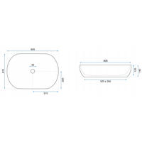 Keramické umyvadlo Rea CLEO 61 - černé lesklé