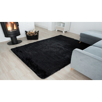 Dětský plyšový koberec MAX - černý
