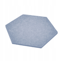 Samolepící filcové panely na zeď HEXAGON - 7 ks - modré