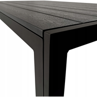 Zahradní stůl ALICE - 205x90 cm - černý