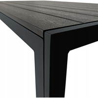 Zahradní stůl ALICE - 150x90 cm - grafitový/černý