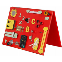 Interaktivní oboustranná dětská tabule - 50x37,5x32 cm - červená