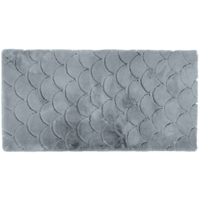 Kusový koberec OSLO TX s vlnami - šedý - imitace králičí kožešiny