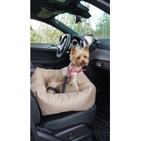 Cestovní pelíšek pro psy do auta JULIAN - cappuccino