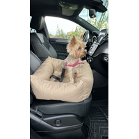 Cestovní pelíšek pro psy do auta JULIAN - cappuccino