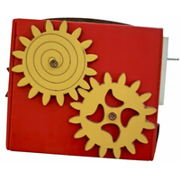 Dřevěná edukační kostka 10x10x10 cm - červená