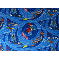 Dětský koberec LETADLA modrý 200x200 cm