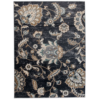 Kusový koberec DUBAI flower - tmavě šedý 160x220 cm