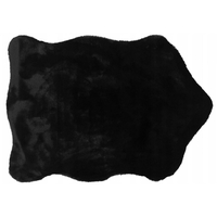 Kusový koberec OSLO 60x85 cm - imitace zvířecí kožešiny - černý