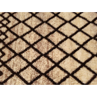 Kusový koberec SHAGGY NEVADA - mřížka - béžový 160x220 cm